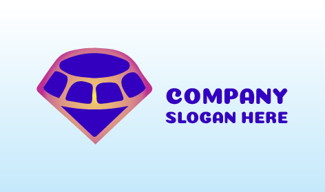 Logo De Bijoux En Diamant Bleu Marine