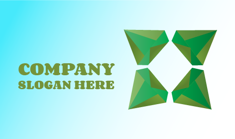 Logo De Bijoux En Diamant Vert Brillant