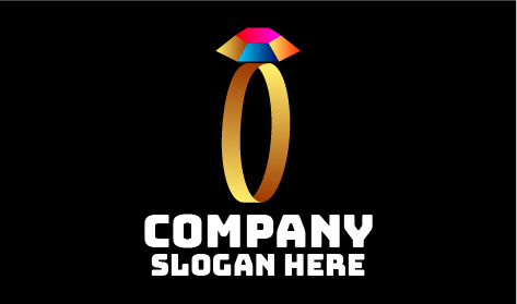 Logo De Bijoux En Bague Élégant