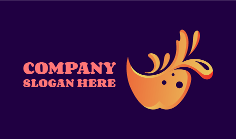 Apple Fruit Juice Splash Logo