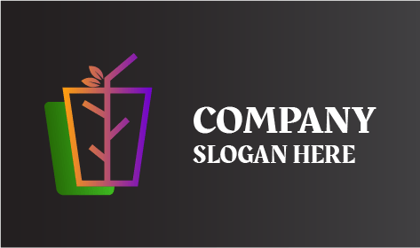 Colorful Glass Juice Logo