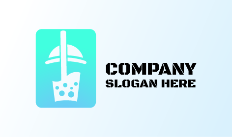 Lychee Boba Bubble Juice Logo