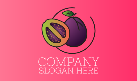 Logo del succo di frutta del drago viola