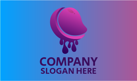 Purple Juicy Mango Drink Logo