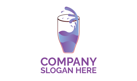 Purplish Splashing Juice Logo