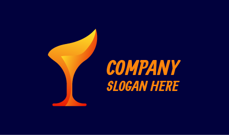 Slender Vibrant Juice Glass Logo