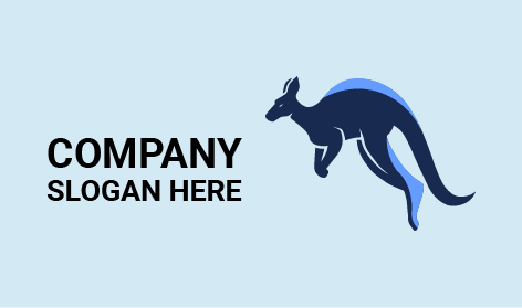 Agiles Blaues Känguru-logo