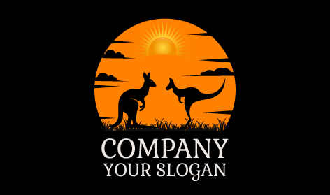 Black Kangaroo Duo Logo