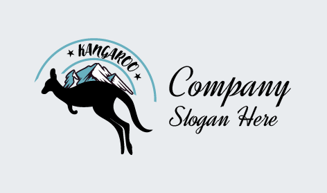 Black Kangaroo Mountains Logo