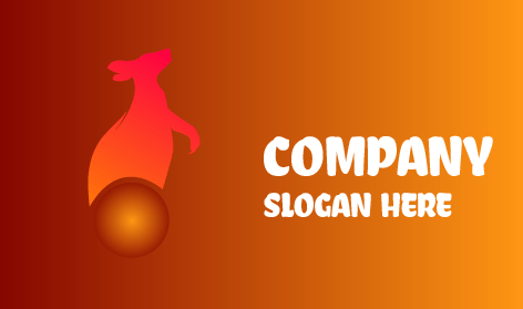 Logo De Kangourou Sauvage Rebondissant