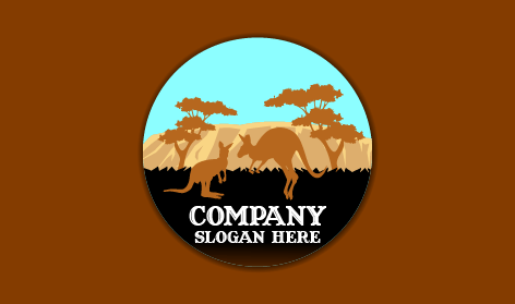 Brown Kangaroo Adventure Logo