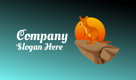 Curious Brown Kangaroo Logo