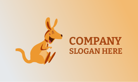 Kicherndes Braunes Känguru-logo