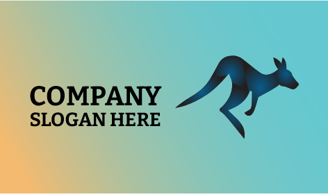 Springendes Tier Känguru-logo