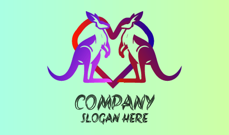 Logo Animal Kangourou Aimant