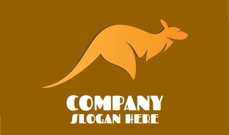 Logo Kangourou Sauvage Minimaliste