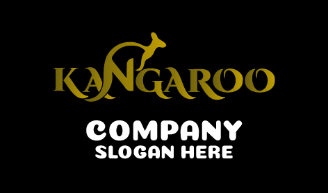 Olive Green Kangaroo Lettermark Logo