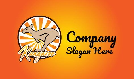 Puzzle Circle Kangaroo Logo