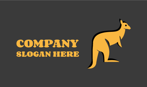 Logo Du Kangourou Sauvage Et Sablonneux