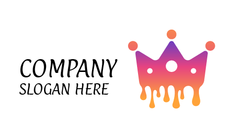 Logotipo Del Rey Del Color Que Gotea