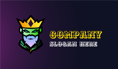 Logotipo Del Rey Corona Dorada