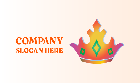 Logotipo Del Rey Corona Degradado