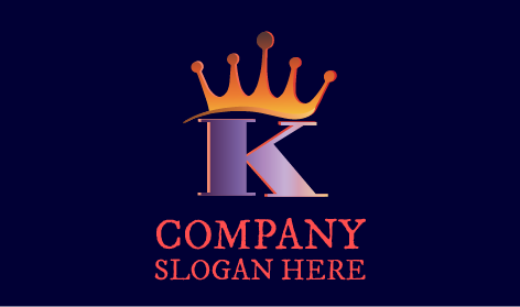 Logotipo De La Marca De Letras Del Rey Morado
