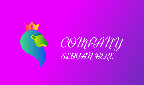 Logotipo Del Rey De Melena Verde Mar