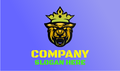 Logotipo Del Rey De Los Caninos Afilados