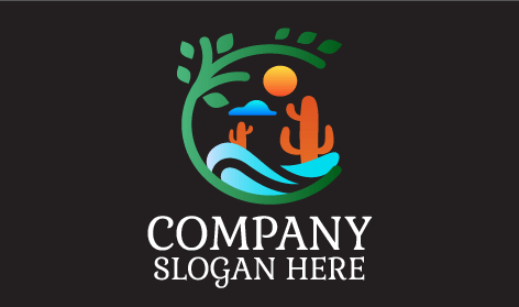 Attractive Scenery Landscaping Logo