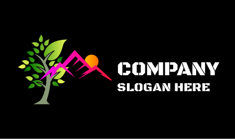 Logo Lansekap Padang Rumput yang Indah