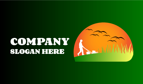 Grass Cutter Landscaping Logo
