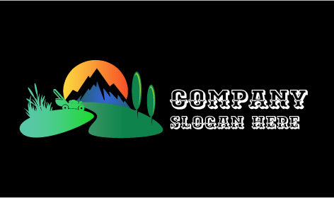 Logo Lanskap Mesin Pemotong Rumput Pegunungan