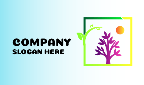 Logo Lanskap Matahari Oranye