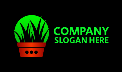 Plant Pot Landscaping Logo