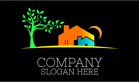 Logo Lansekap Malam Tenang