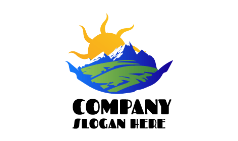 Logo Für Sonnige Berglandschaften