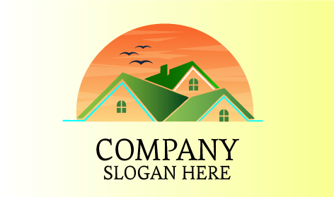 Gün Batımı Gökyüzü Peyzaj Logosu