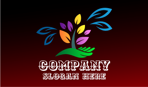 Canlı Yapraklar Peyzaj Logosu