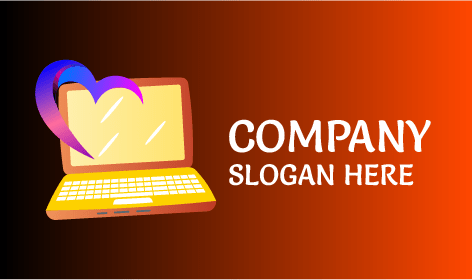Logo Laptop Hati Yang Penuh Kasih Sayang