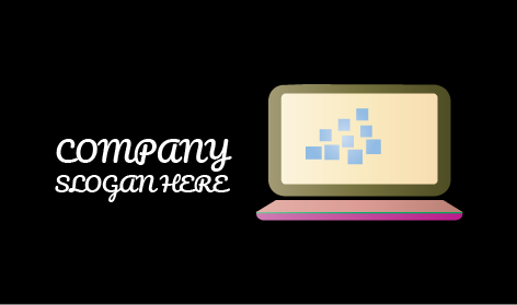 Logo Laptop Piksel Biru