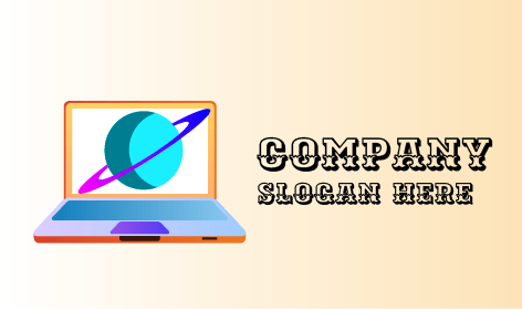 Logo Komputer Planet Biru