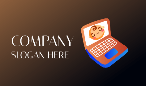 Logo Laptop Trendi Portabel Penitipan Anak