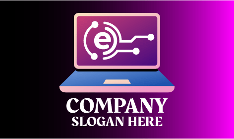 Logo Laptop Layar Datar Elektronik