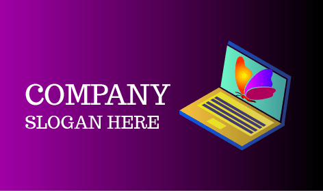 Logo Laptop Kupu-Kupu Yang Menawan