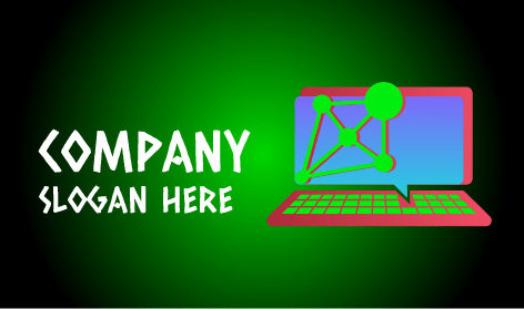Green Cybersecurity Laptop Logo