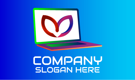Logo Laptop Kelopak Metalik