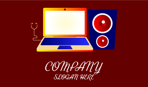 Logo Laptop Pengeras Suara Musik