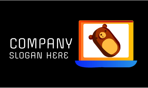 Oval Bear Laptop Logo