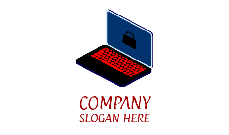 Logotipo De Computadora Portátil Bloqueada
